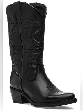 Classic Black Western Leather Knee Boot - Women Steve Madden Hayward